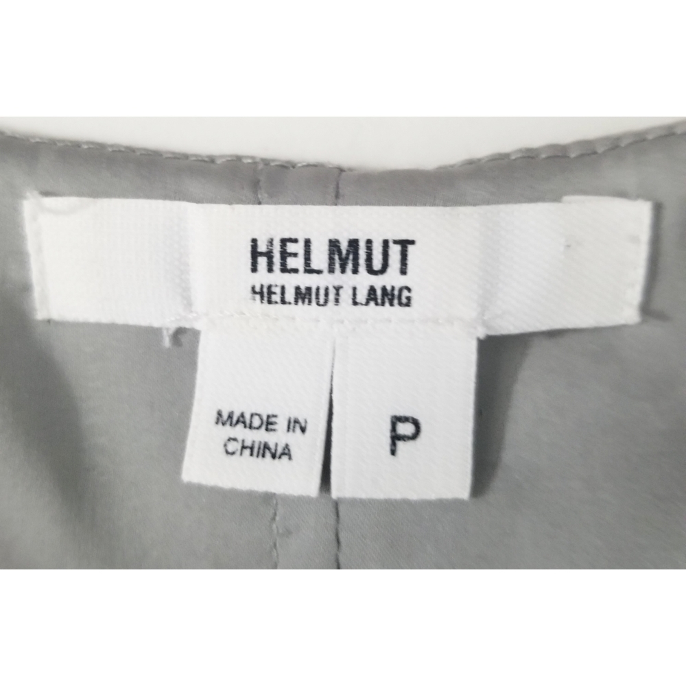 Helmut Lang Glassy Shirting Draped Dress womens size small SP charcoal gray - Picture 6 of 6